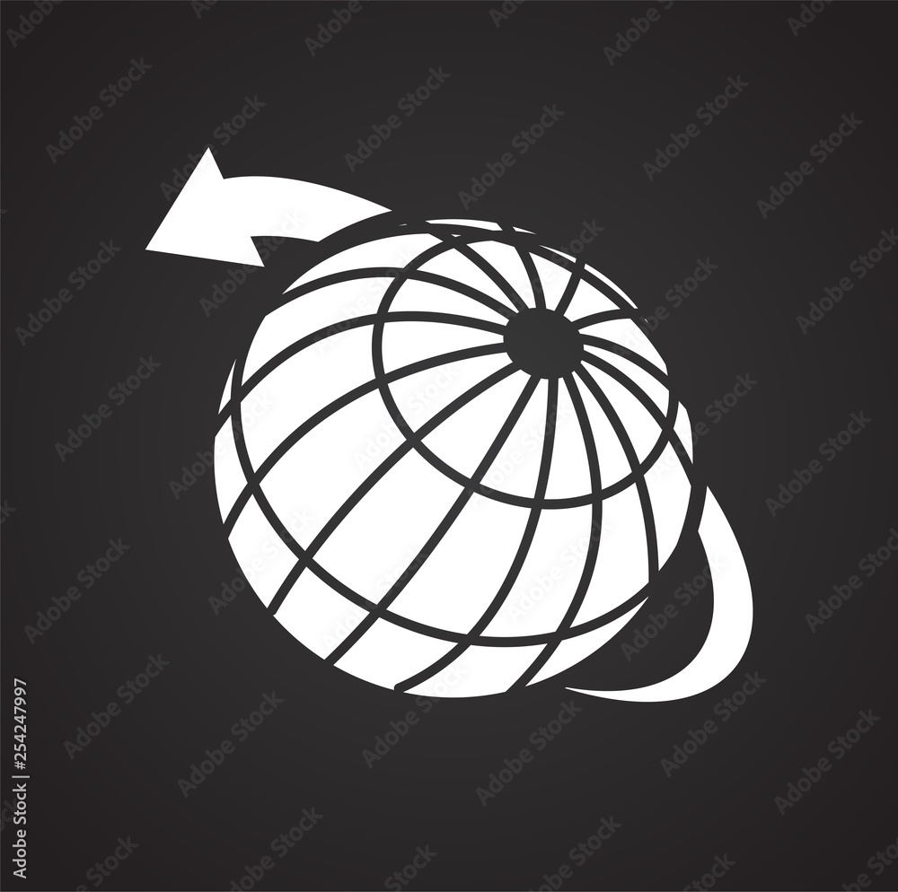 Poster globe related icon on background for graphic and web design. simple vector sign. internet concept sy