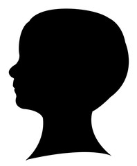 a boy head silhouette vector