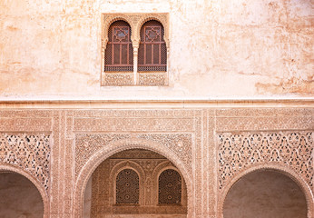 Detail of the Alhambra Palace in Granada, Spain