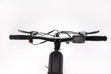 Electric scooter handlebar. Top view