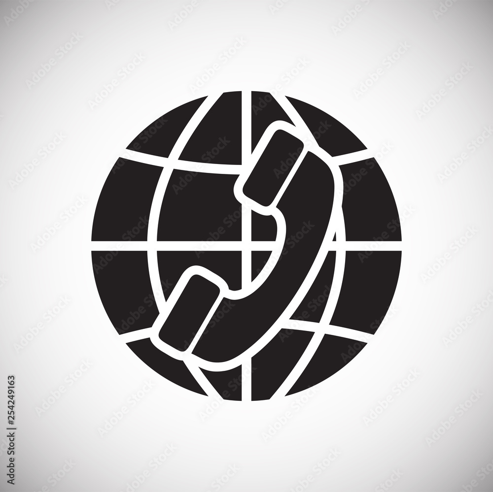 Poster globe related icon on background for graphic and web design. simple vector sign. internet concept sy