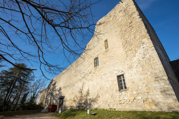 Castle walls of Adhemar in Montelimar city, France