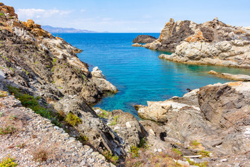 View of the sea from the Geopark of Tudela.