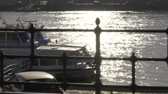 Boat in Danube Sunset