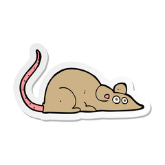 sticker of a cartoon mouse