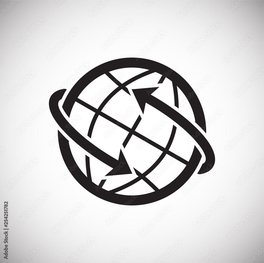 Poster globe related icon on background for graphic and web design. simple vector sign. internet concept sy