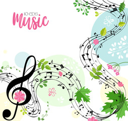 Music. Spring bright musical background