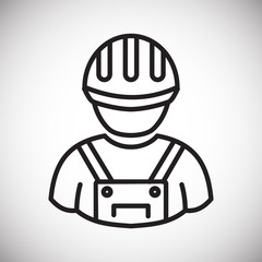 Person icon on background for graphic and web design. Simple vector sign. Internet concept symbol for website button or mobile app.