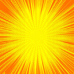 Comic yellow explosive template