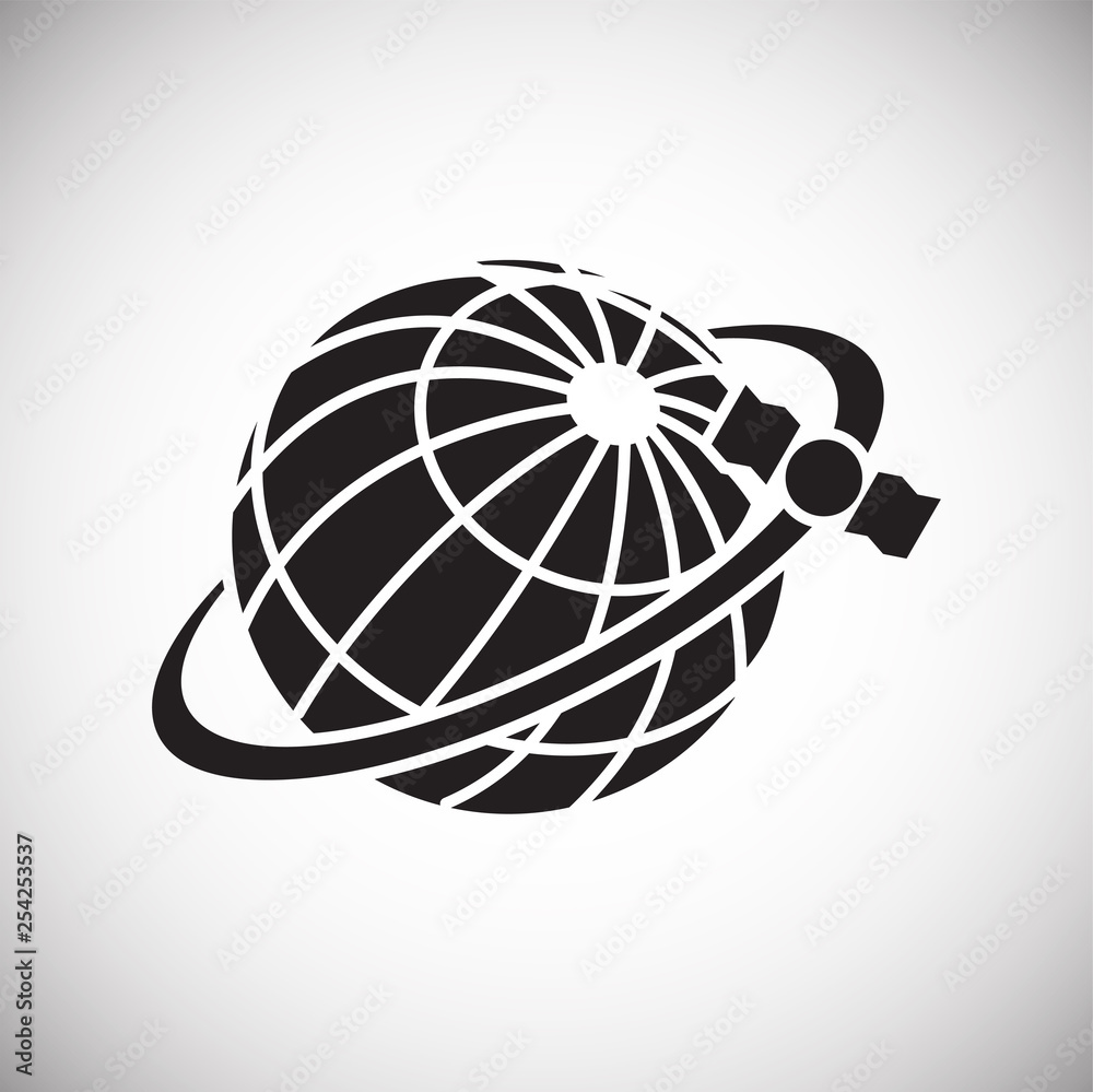 Poster globe related icon on background for graphic and web design. simple vector sign. internet concept sy