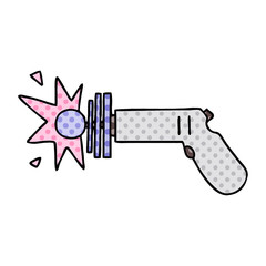 quirky comic book style cartoon ray gun