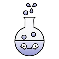 gradient shaded cartoon test tube