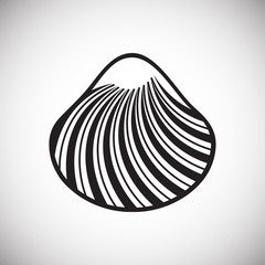 Sea Shell icon on white background for graphic and web design. Simple vector sign. Internet concept symbol for website button or mobile app.