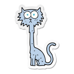 sticker of a cartoon cat
