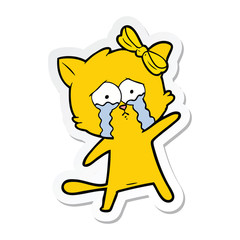 sticker of a cartoon cat