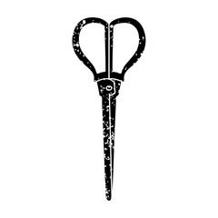 quirky distressed symbol scissors