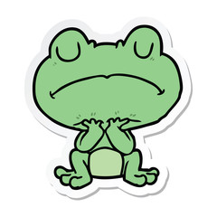 sticker of a cartoon frog