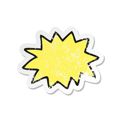 retro distressed sticker of a cartoon explosion