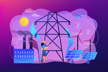 Alternative energy concept vector illustration.