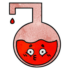 retro grunge texture cartoon science experiment