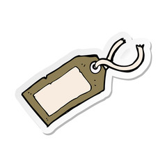sticker of a cartoon luggage tag