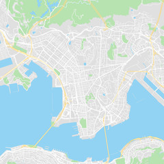 Downtown vector map of Hong Kong, China