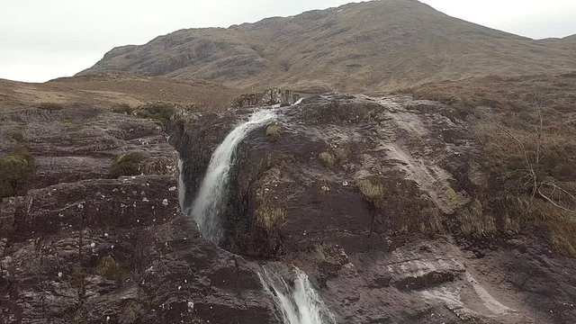 The meeting of the Three Water, Glencoe Waterfall. Stunning views, beautiful Scottish landscapes