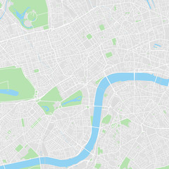 Downtown vector map of London, United Kingdom