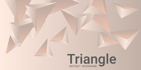 Triangle background. Abstract composition of triangular crystals.