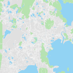 Fototapeta na wymiar Downtown vector map of Phuket, Thailand