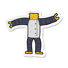 sticker of a cartoon robot body