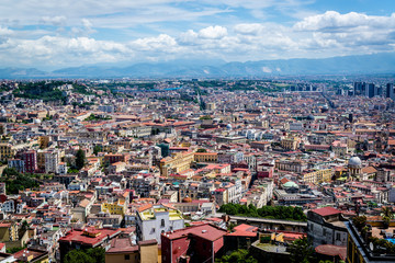 Naklejka premium Cityscape, Naples, Italy
