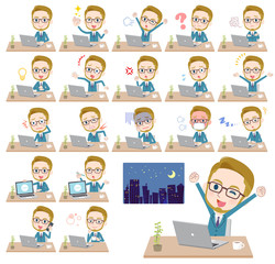 blond hair businessman_desk work