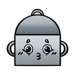 gradient shaded cartoon cooking pot