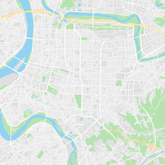 Downtown vector map of Taipei, Taiwan