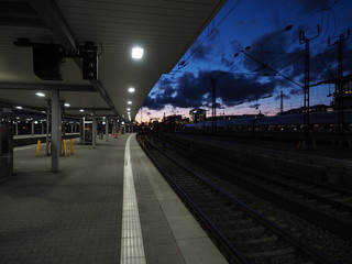 Sunset at station