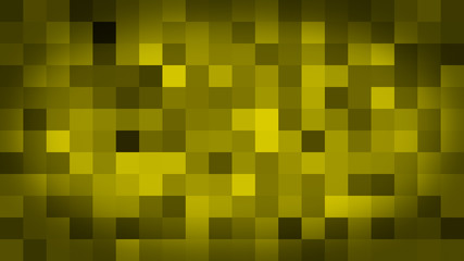 Yellow motion abstract background colorful pixels flashing and switch. Animation background glowing of mosaic tiles. Moving technologic squares with shine light. Abstract Red Squares background
