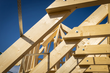 Rohbau eines neuen Daches