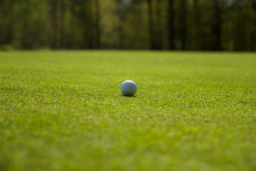 Golfball auf dem Grün