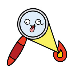 cute cartoon magnifying glass