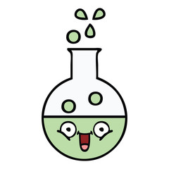 cute cartoon test tube