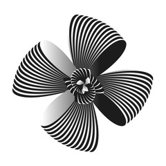 Black and white fractal background. Escher style. Images in the style pop-art.