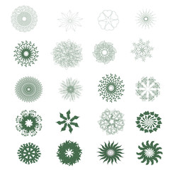 Graphic patterns green-Vector graphics 