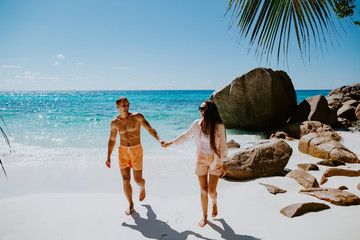 couple relax on beach resort