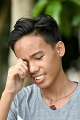Fototapeta premium Crying Filipino Male Youngster