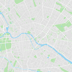 Obraz premium Mapa wektorowa centrum Berlina, Niemcy