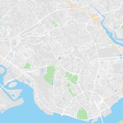 Downtown vector map of Johor Bahru, Malaysia