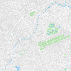 Downtown vector map of Ho Chi Minh City, Vietnam