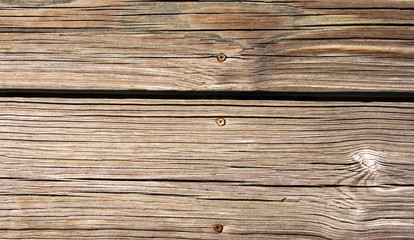 Aged wood panels with screws for a background