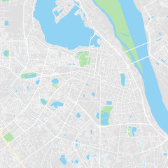 Downtown vector map of Ha Noi, Vietnam